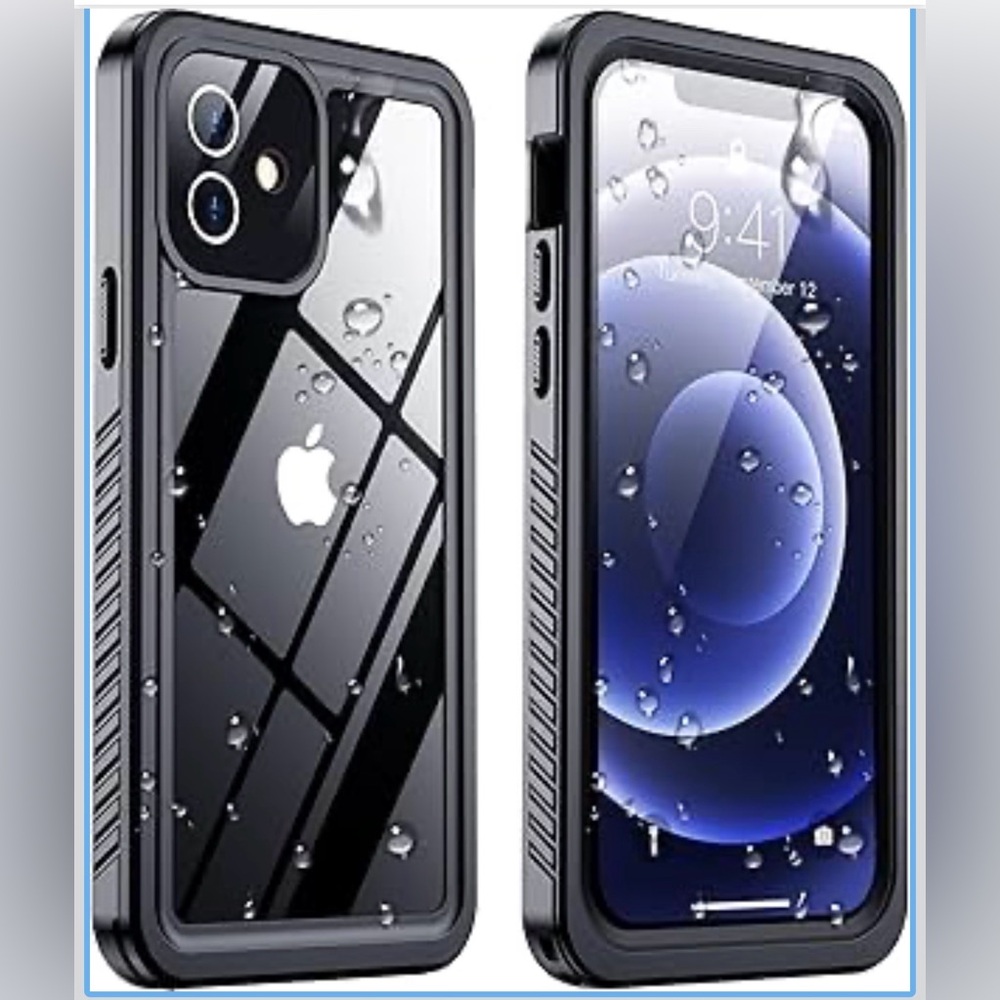 NWT iPhone 12 Case 12 Pro Military Grade Drop Screen Camera Protector Black